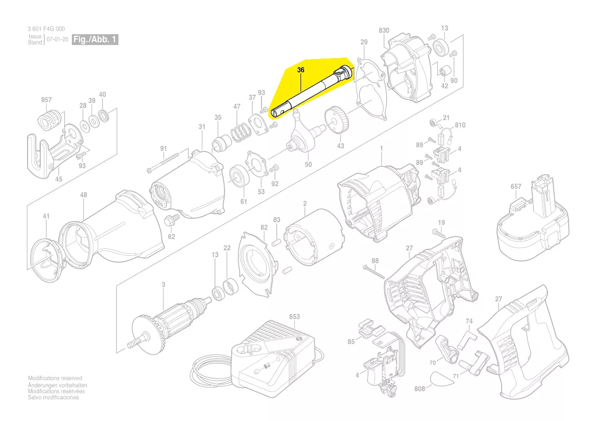 tringle de course réf. 2 610 944 393 Bosch